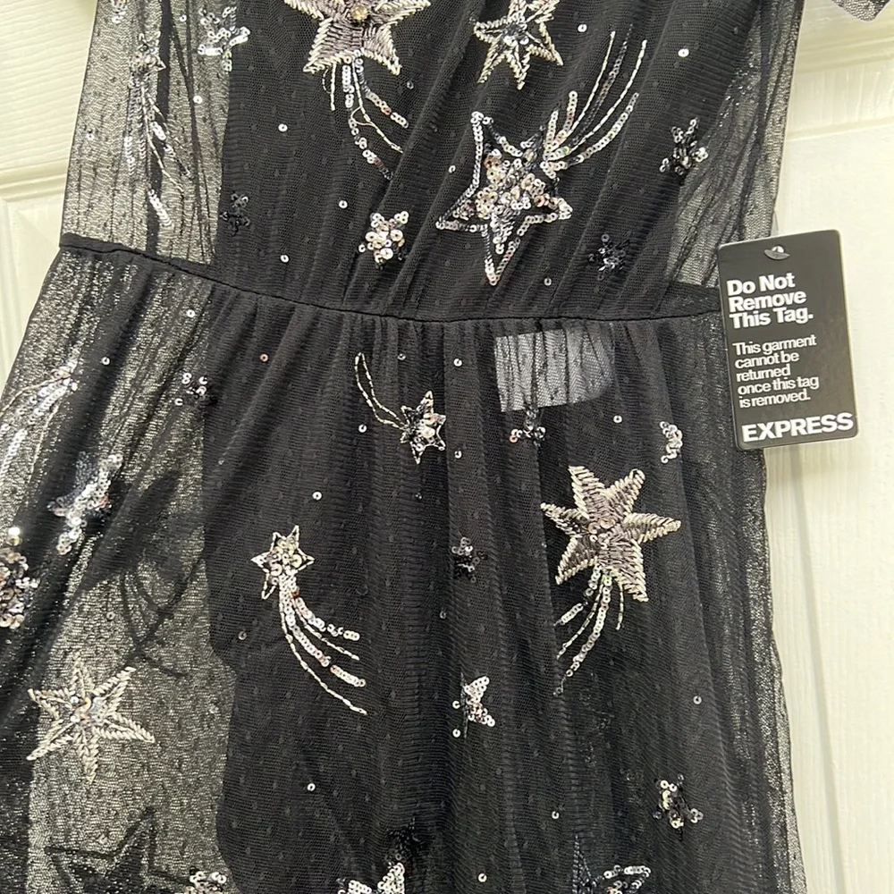 brand new with tags Express sheer dress with built in bikini bodysuit. size XS. - Picture 3 of 5